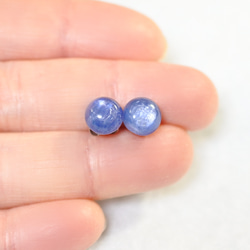 （1 件）藍晶石耳釘（8 毫米，鈦柱） 第4張的照片