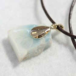 (1 件) Larimar 粗皮革項鍊 第3張的照片