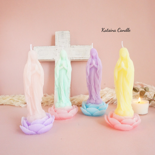 選べるカラー / 蓮 / 聖母マリアキャンドル ～ Lotus ～ キャンドル