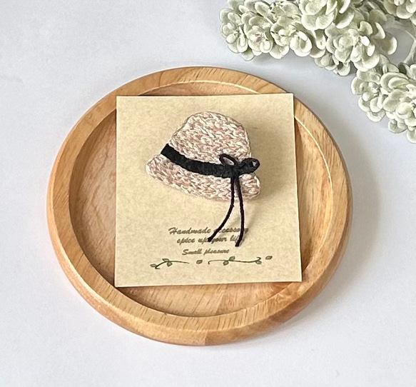 麦わら帽子で清涼感♪刺繍ブローチ(再販まつり2024) ブローチ