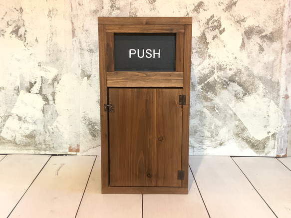 【PUSH】ダストボックス  550×300  インナーゴミ箱付インダストリアル家具 13枚目の画像