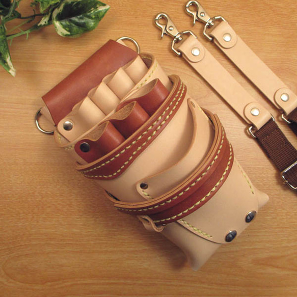 オールブラック7丁差し本革シザーケースSCA-254/CKA