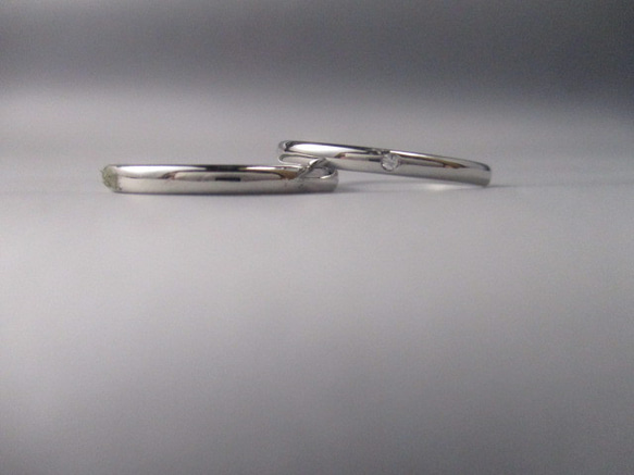 　【結婚指輪SOLIS】 ARTEMIS  アルテミス　2本セット価格　PT950鍛造指輪 3枚目の画像