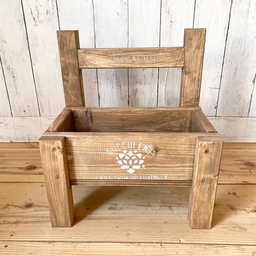 受注制作】多肉プランター☆木製プランター☆多肉寄せ植え用