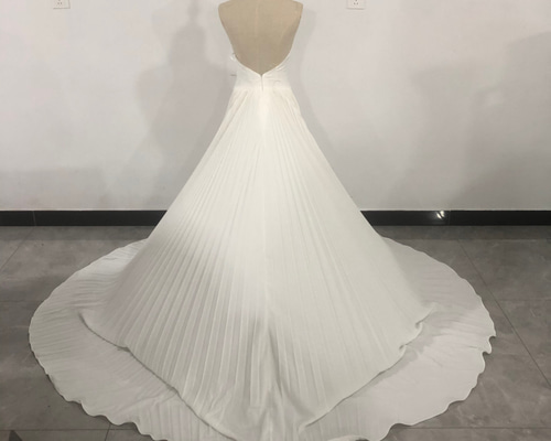 プリーツキャミソールウエディングドレス結婚式演奏会上品 missswteet1122_cd2743
