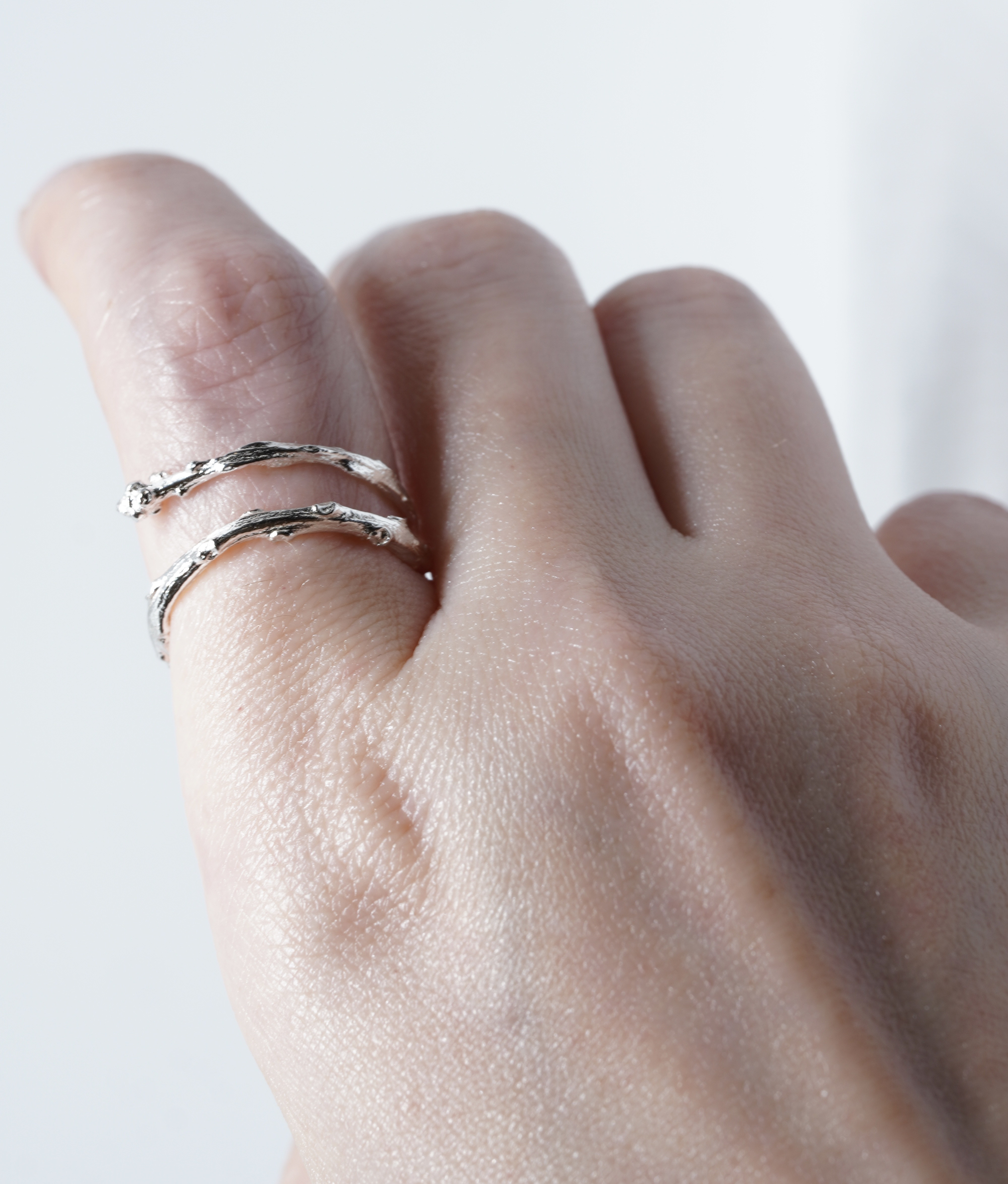 梅の枝　SILVER925 フリーリング