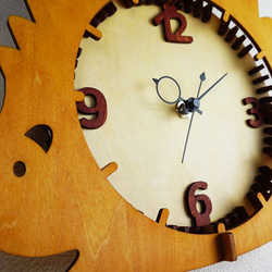 「はりねずみ」木製掛け時計　 4枚目の画像