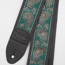 和柄ギターストラップ 鯉/金-銀 京都西陣織 金襴生地 tiny products