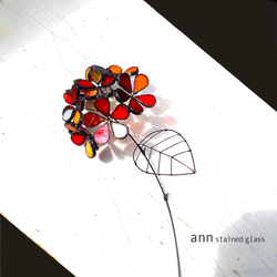 ステンドグラス　紫陽花B180524-R 3枚目の画像