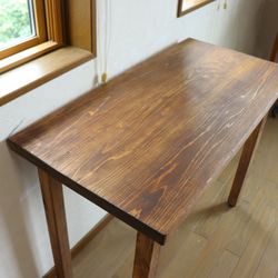 国産ひのき100cm奥行42cm木製木足テーブル　cafeカフェダイニングテーブル　カウンターテーブル　 7枚目の画像