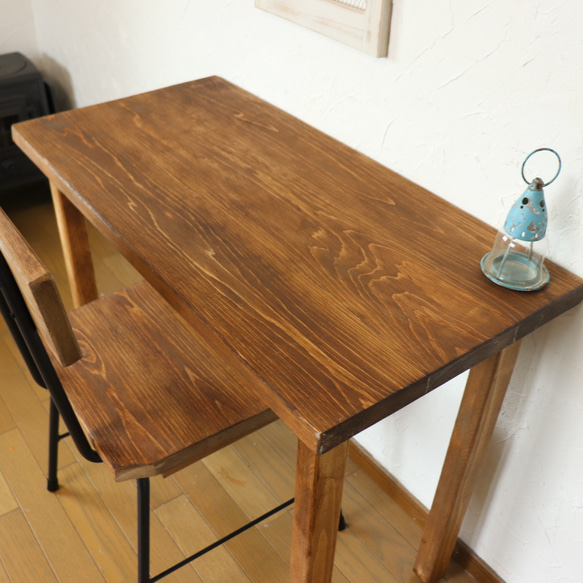 国産ひのき100cm奥行42cm木製木足テーブル　cafeカフェダイニングテーブル　カウンターテーブル　 11枚目の画像