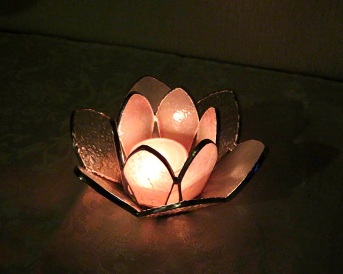 ステンドグラス ＊睡蓮のキャンドルホルダー＊ キャンドル・キャンドル