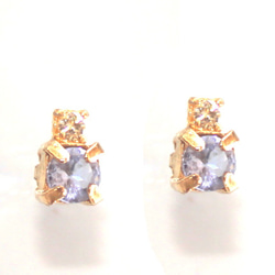 - classic - Tanzanite & Diamond Earrings k10 2枚目の画像