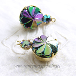 サフィレット/サフィリーン　カボション アンティーク サフィレットのルース ドロップ型 12mm強×16mm