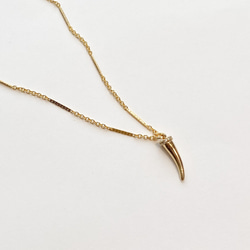 人とかぶらない！イタリアンホーンのチャームネックレス ペンダント