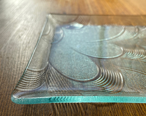 昭和レトロガラス板【1960年代・らんまん柄・1270×810サイズ・4枚