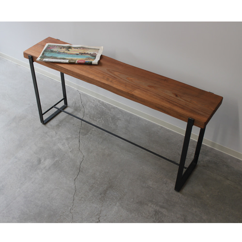 2人掛けアイアンベンチ『wide eternal』 ベンチ アイアン製 黒皮風