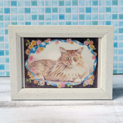 ポストカード３枚セット猫パステル画〈❁フローラルリボン❁〉 7枚目の画像