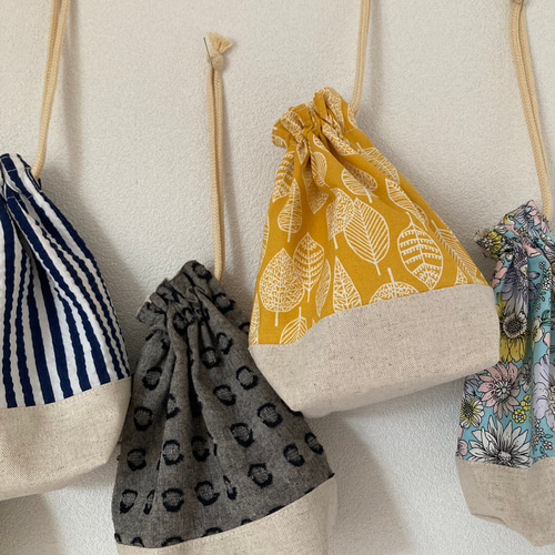 JIM✳︎ハンドメイド✳︎フタクマ生地　巾着　コップ袋などに♪ こぐまちゃんえほん巾着 Bleuet（ブルーブルーエ）公式通販 Bleu | 手提げ・レッスンバッグ・入園グッズ
