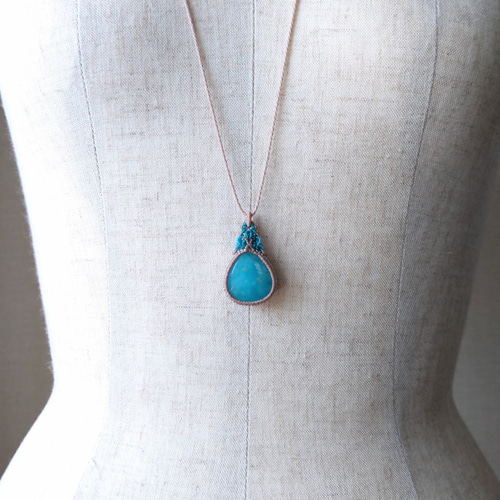 ヘミモルファイト・マクラメペンダントiidr ネックレス・ペンダント  