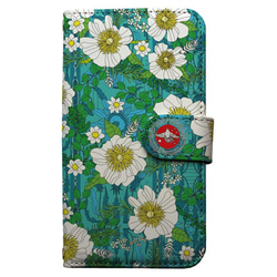 1056C008[Seri's illustration]flower pattern スマホケース 全機種対応 手帳型 2枚目の画像