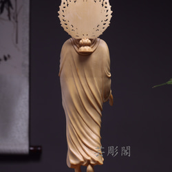 釈迦牟尼仏  釈迦如来  木製仏像   木彫り  置物  彫刻   仏教工芸品 6枚目の画像