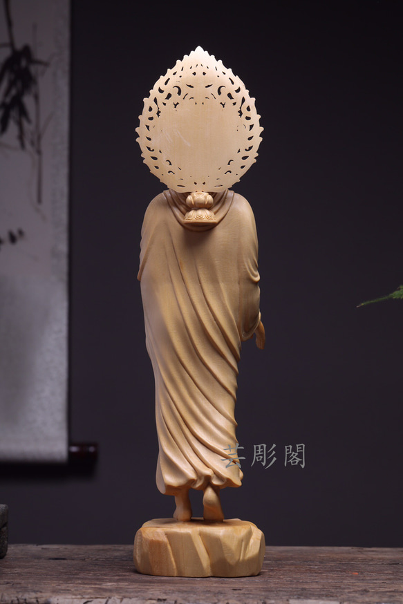 釈迦牟尼仏  釈迦如来  木製仏像   木彫り  置物  彫刻   仏教工芸品 6枚目の画像