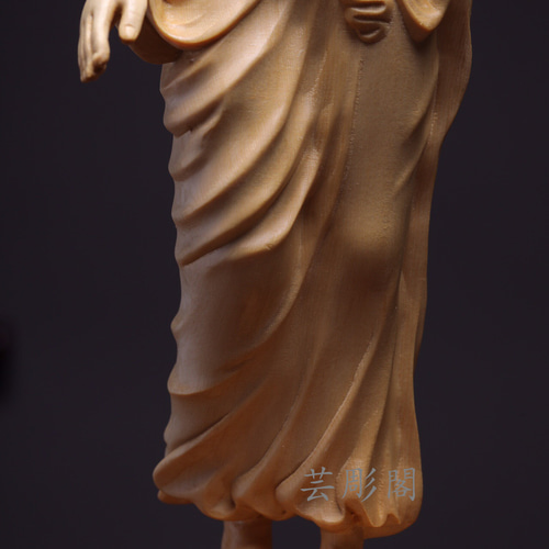 釈迦牟尼仏 釈迦如来 木製仏像 木彫り 置物 彫刻 仏教工芸品