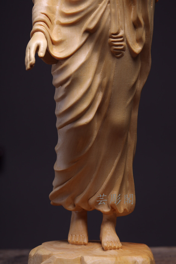 釈迦牟尼仏  釈迦如来  木製仏像   木彫り  置物  彫刻   仏教工芸品 5枚目の画像