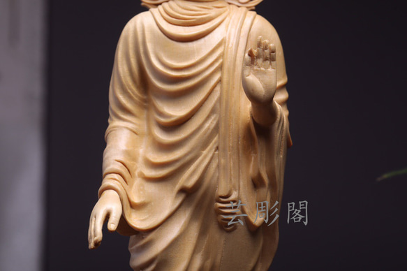 釈迦牟尼仏  釈迦如来  木製仏像   木彫り  置物  彫刻   仏教工芸品 7枚目の画像