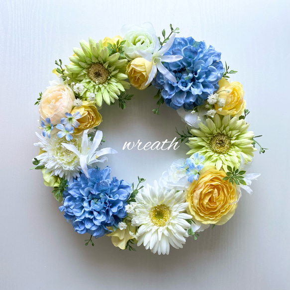 さわやかリース〜 ＊30cm＊ リース 花サロンShine 通販｜Creema 