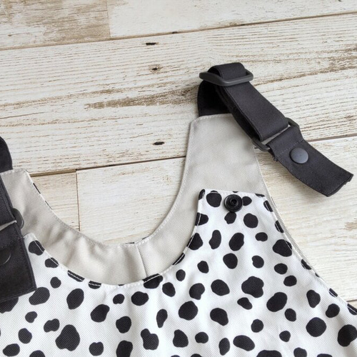 再販】90〜95センチ☆アジャスター付きサロペット(ダルメシアン) 子供