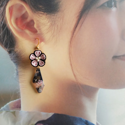 ゆらゆら揺れる紅葉【もみじ】 ピアス/イヤリング ピアス（フック