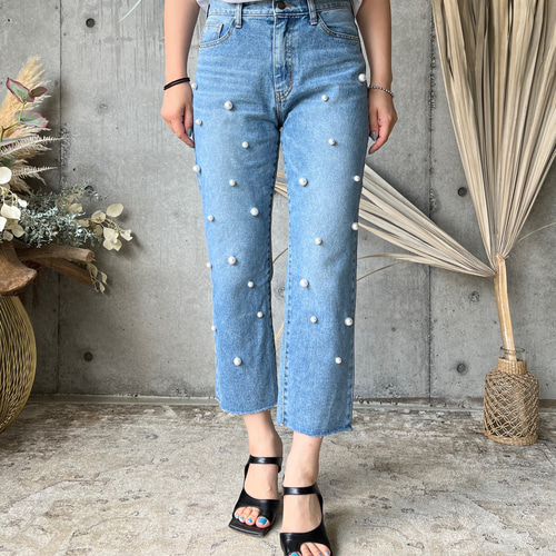 【make_ai】パールデニム SALE 】30％OFFパールデニム（ブルー） ロングパンツ make_ai