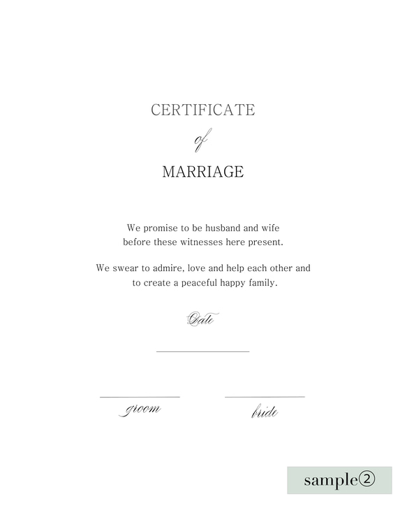 //wedding//【厚さ2㍉】アクリル結婚証明書・M八切り 7枚目の画像