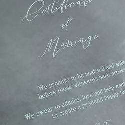 //wedding//【厚さ2㍉】アクリル結婚証明書・M八切り 2枚目の画像