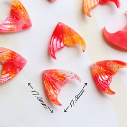 オリジナル新作★金魚の尾びれ　金魚のしっぽ　アセテートパーツ　 2枚目の画像