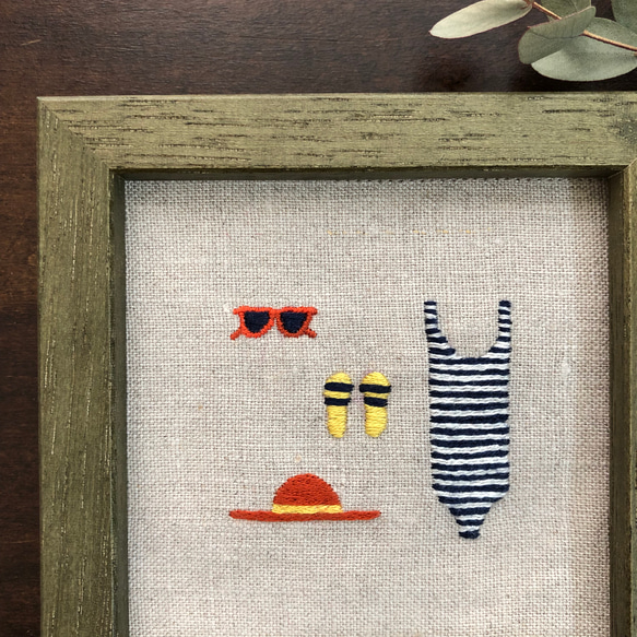 夏の図案…手刺繍 その他インテリア雑貨 toff 通販 13968687｜Creema