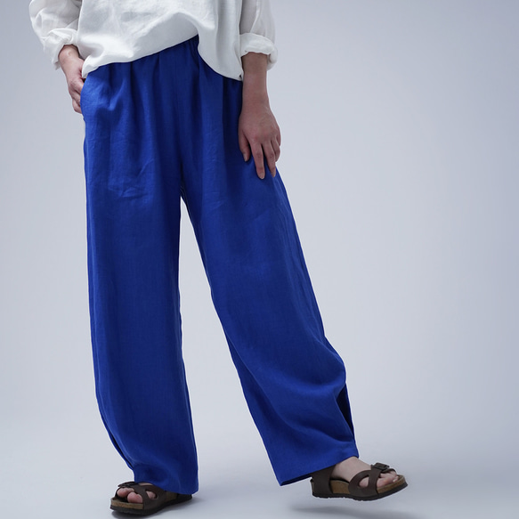 wafu】Linen Pants 裾タック入 リネン ボールパンツ 男女兼用