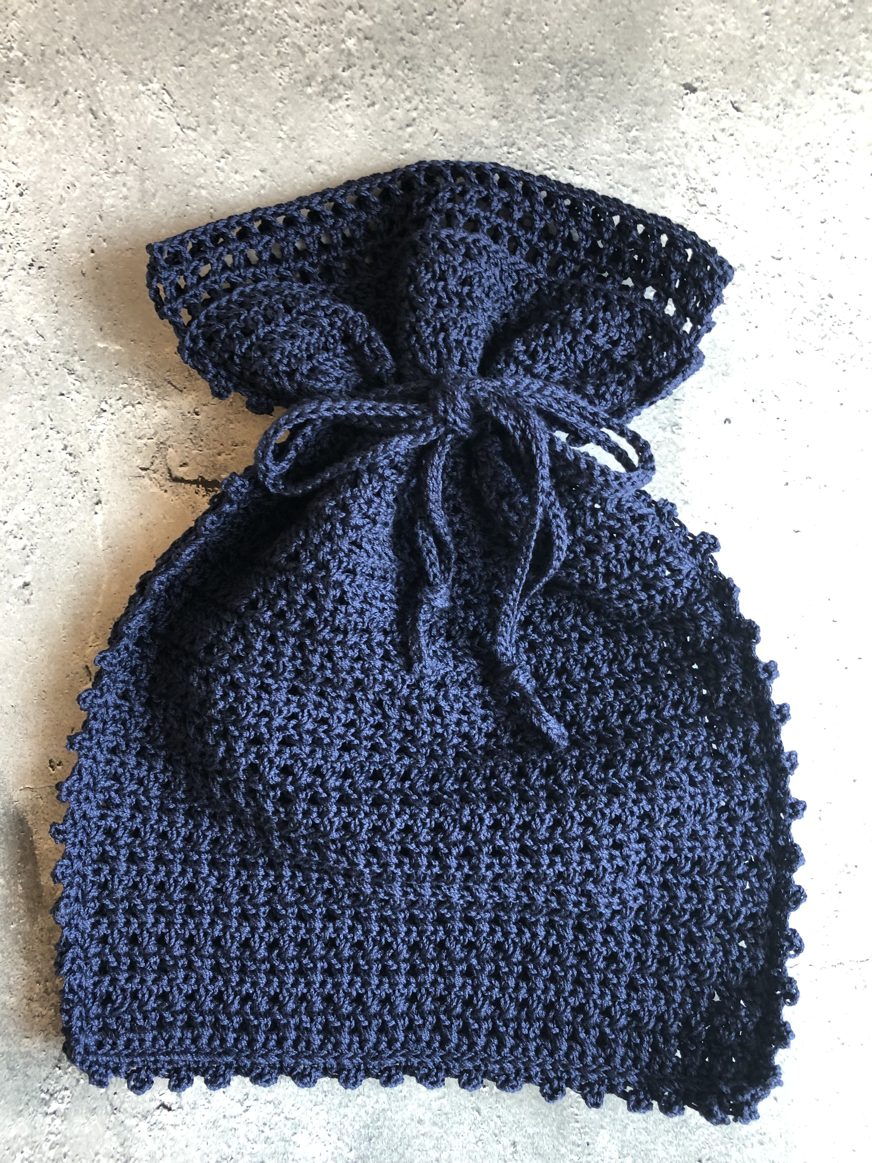 MINAMO-001                                         手編みのきんちゃく