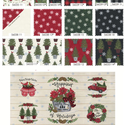 「Holly Berry Tree Farm」moda Charm Pack (42枚）Deb Strain クリスマス 2枚目の画像