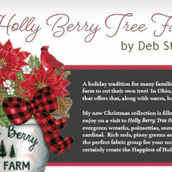 「Holly Berry Tree Farm」moda Charm Pack (42枚）Deb Strain クリスマス 3枚目の画像