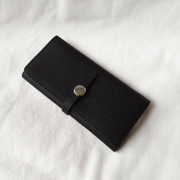 【本革】シルバーカラーのベルト風デザイン長財布／ギフト プレゼント コンパクト お財布　GWMC-MA033 8枚目の画像