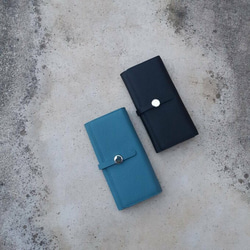 【本革】シルバーカラーのベルト風デザイン長財布／ギフト プレゼント コンパクト お財布　GWMC-MA033 4枚目の画像