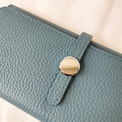 【本革】シルバーカラーのベルト風デザイン長財布／ギフト プレゼント コンパクト お財布　GWMC-MA033 12枚目の画像