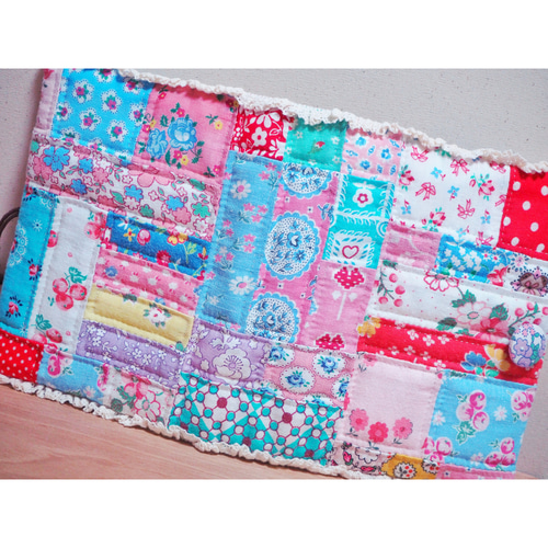 ハンドメイド パッチワークキルト フィードサック ビンテージ