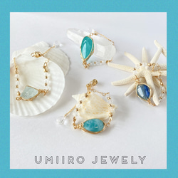 UMIIRO〜海色〜ブレスレット　アマゾナイト 6枚目の画像