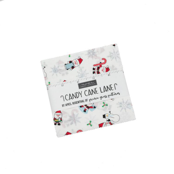 「Candy Cane Lane」moda Charm Pack (42枚）April Rosenthal　クリスマス 1枚目の画像