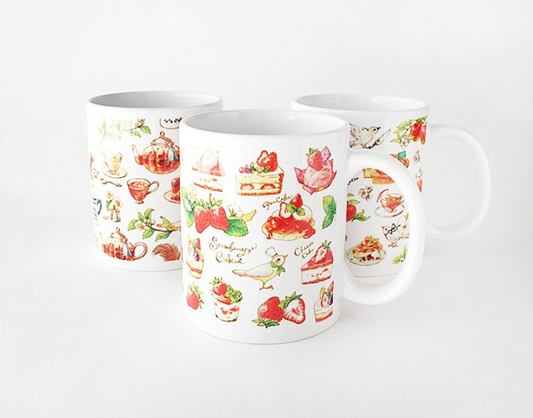 送料無料●Strawberry MAG｜いちごマグカップ 春 フルーツ 4枚目の画像