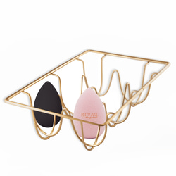 Glossy Gold Makeup Sponge Rack 2枚目の画像